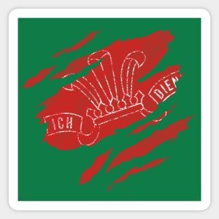 Wrexham Wales Ich Dien Sticker